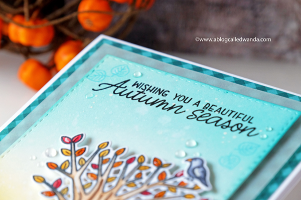 Distress Ink blended background. Peacock and Honey distress inks