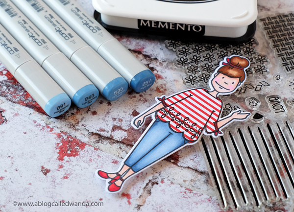 Copic Coloring technique for coloring denim and jeans