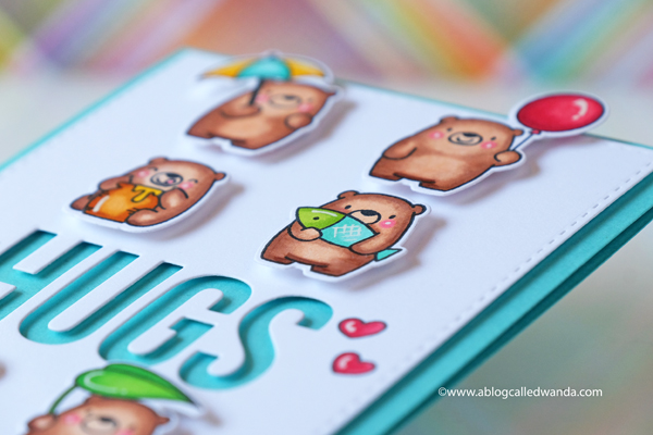MFT Bitty Bears stamps and dies. Copic Coloring. My Favorite Things stamps