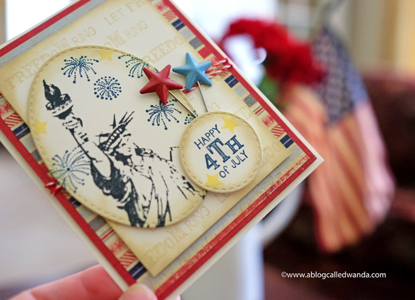 4th of July Vintage Card by Wanda Guess