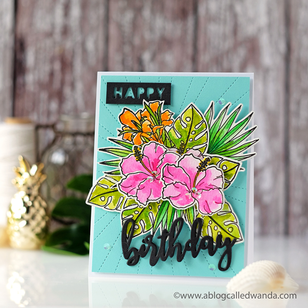 9 WPlus9 Tropical florals stamps and dies