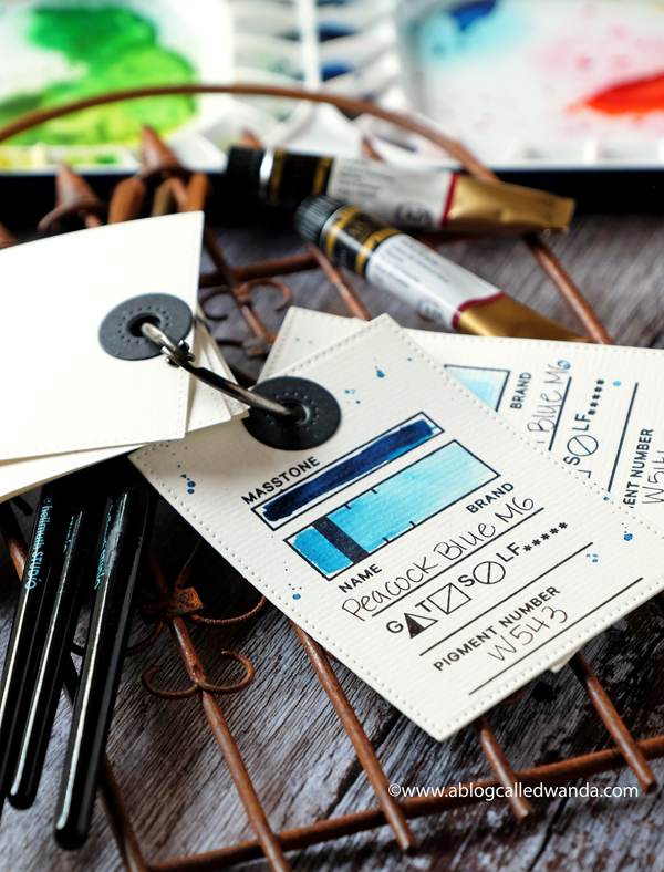 Waffle Flower Swatch stamps and dies. Watercolor swatches. Mijello Mission. Wanda Guess