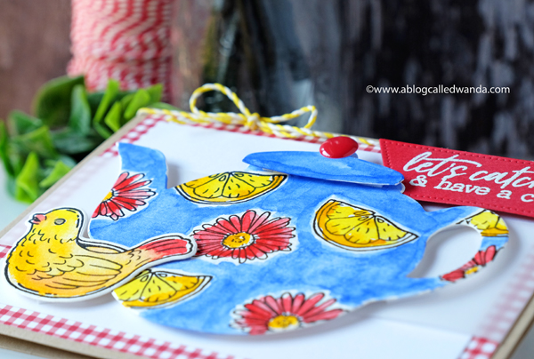 Hero Arts stamps and dies. Tea pot dies. Spill The Tea stamp set