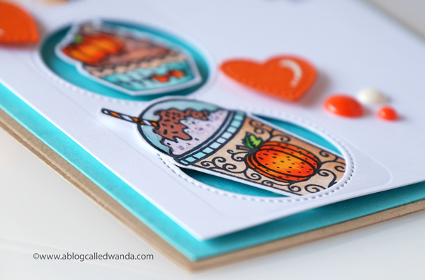 pumpkin spice latte card! Copic markers. Pink and Main pumpkin spice latte card! Copic markers. Pink and Main