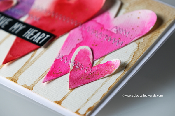handmade valentine card. artsy