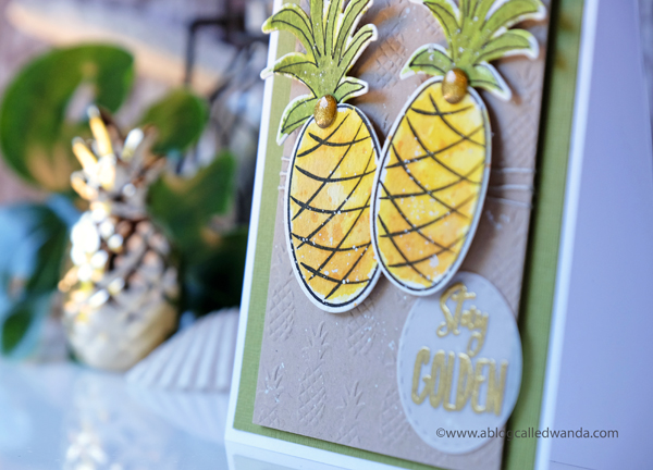 Ellen Hutson Stay Golden. Pineapple card