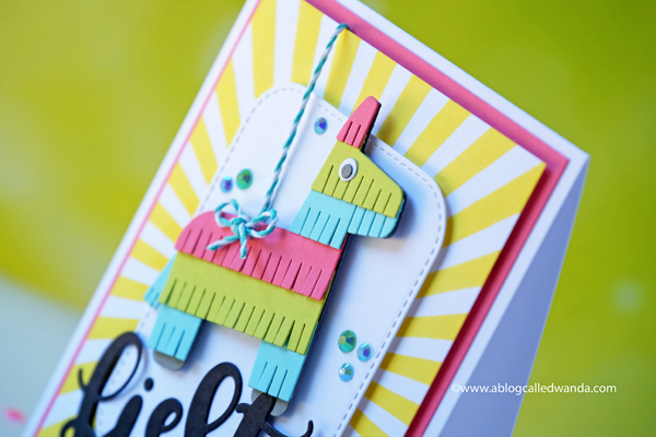 MFT Pinata dies and radiating stencils. My Favorite Things stamps