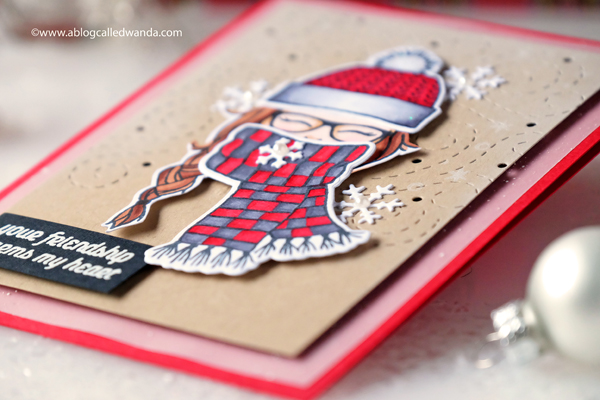 3 Concord and 9th swirls dies. friend card for winter