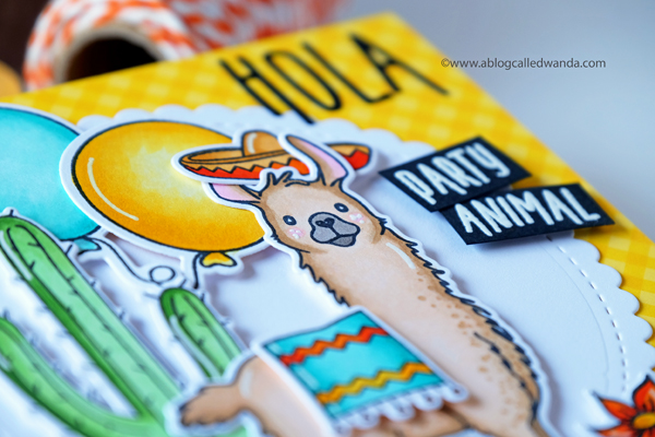 Honey Bee Stamps. Llama card colored with Copics. Fiesta!
