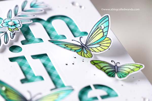 Pinkfresh Studio Stamps. Butterfly stamps. Gingham paper from Sunny Studio Pinkfresh Studio Stamps. Butterfly stamps. Gingham paper from Sunny Studio