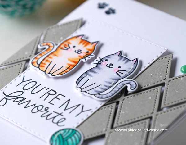 CUTE CATS STAMPS AND DIES. COPIC MARKERS. TABBY CATS
