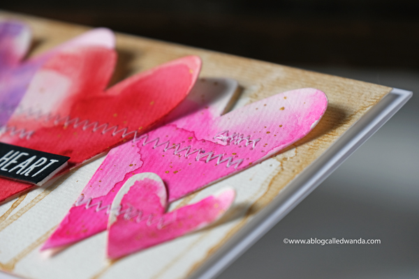 watercolor hearts. stephanie ackerman for sizzix dies