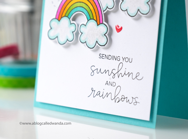 Hello Bluebird Rainbow Script stamp set