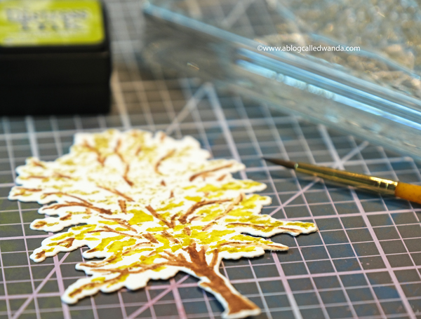 Betsy Veldman The Greetery stamps and dies. Fir and Foliage. Hand in Hand. A Blog Called Wanda watercolor technique