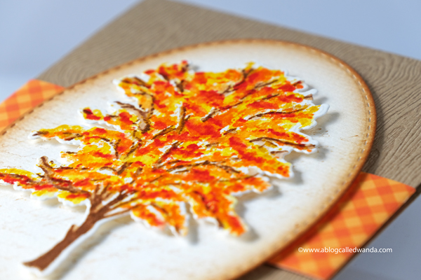 Fall card. Fall foliage watercolor. Betsy Veldman stamps. Wanda Guess project