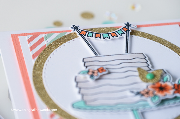 Reverse Confetti stamps and dies. Handmade birthday cards. Shaker Card. Copics. Wanda Guess