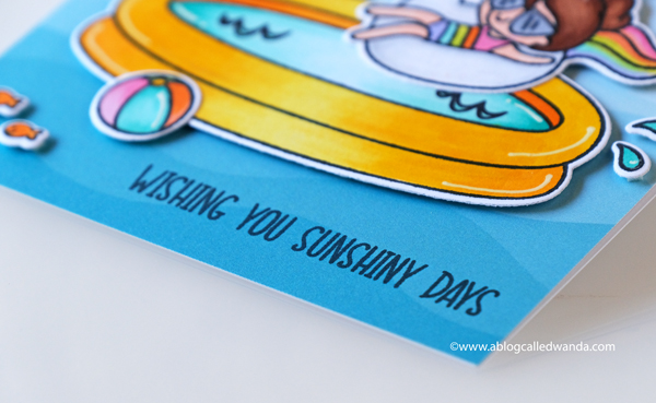 Avery Elle Pool Party stamp set. Summer scene colored with Copics. Avery Elle Pool Party stamp set. Summer scene colored with Copics.