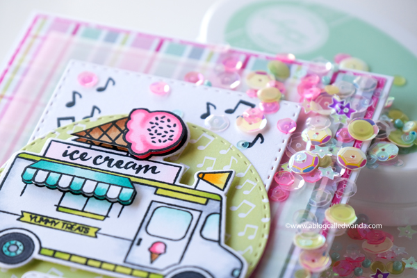 Catherine Pooler Hello Sunshine Collection Ice Cream Card. Copics. Wanda Guess