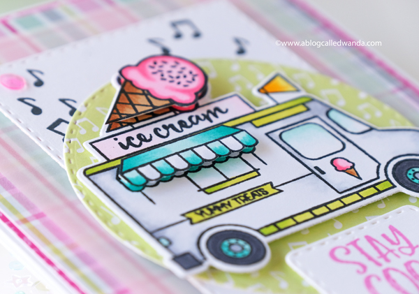 Catherine Pooler Hello Sunshine Collection Ice Cream Card. Copics. Wanda Guess