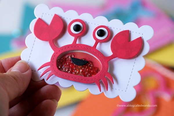 mini crab shaker card ideas! Queen and company