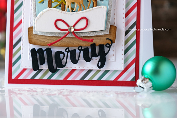 Spellbinders winter card. Snow globe card with die cutting. Christmas card ideas