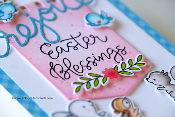 Hello Bluebird Stamps. Banner Buddies. Animals. Easter and Spring. Copics. Distress Ink Blending