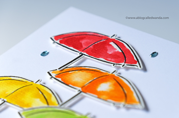 Watercolor umbrella card. Clean and simple cards. diy crafts and techniques. distress ink watercolor