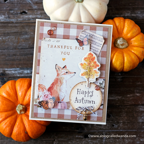 Prima Autumn Sunset Collection for Fall. Handmade card by Wanda Guess Prima Autumn Sunset Collection for Fall. Handmade card by Wanda Guess