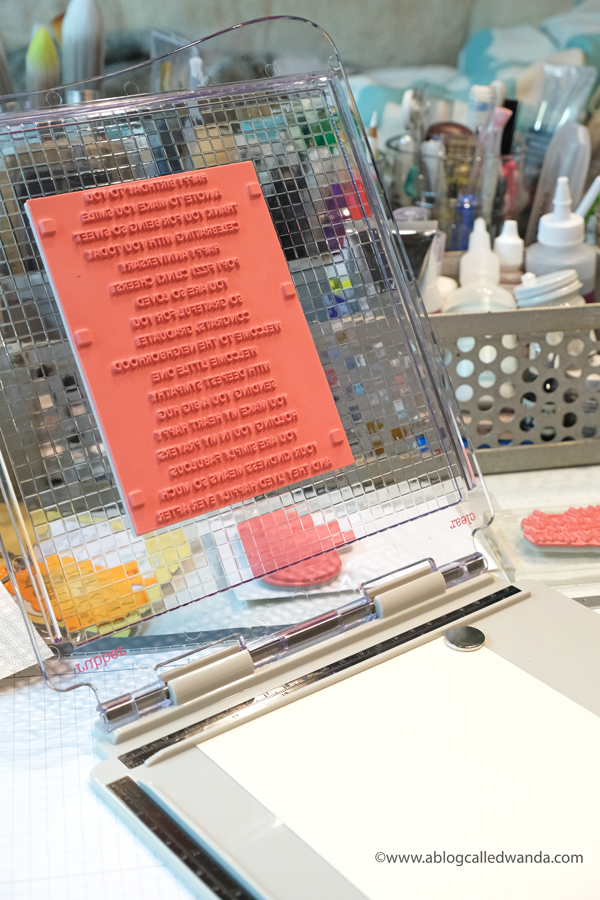 Tim Holtz Stamp Platform and red rubber stamps Tim Holtz Stamp Platform and red rubber stamps