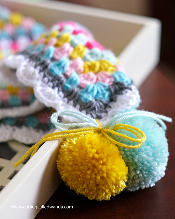 Clover pom pom maker and Caron yarn