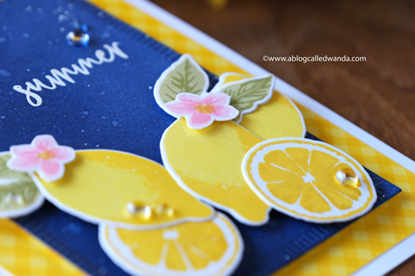 Betsy Veldman The Greetery Lemon Blossom. Distress Ink Blending. Summer card. Wanda Guess