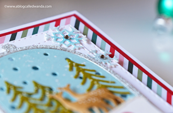 Spellbinders winter card. Snow globe card with die cutting. Christmas card ideas