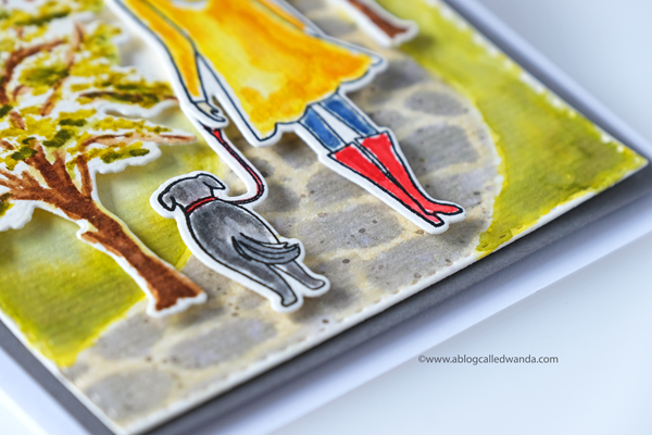 Betsy Veldman The Greetery stamps and dies. Fir and Foliage. Hand in Hand. A Blog Called Wanda watercolor technique