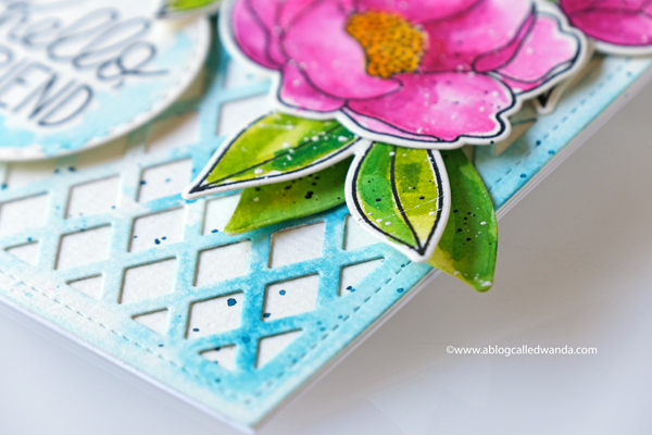 Pretty Pink Posh Lattice Background die cut