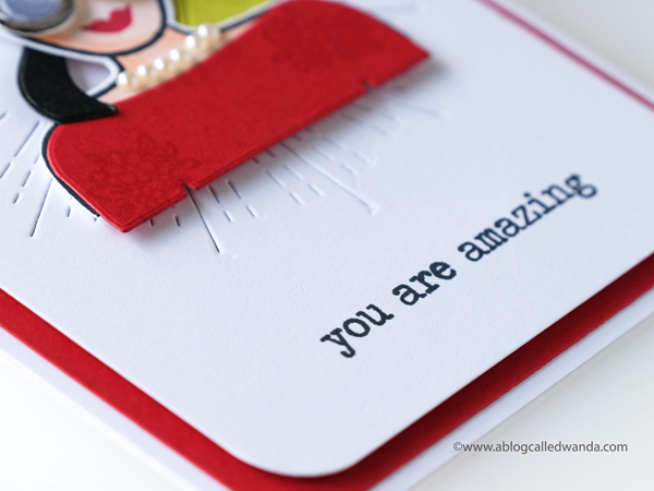 Girlfriend card with Waffle Flower stamps and dies