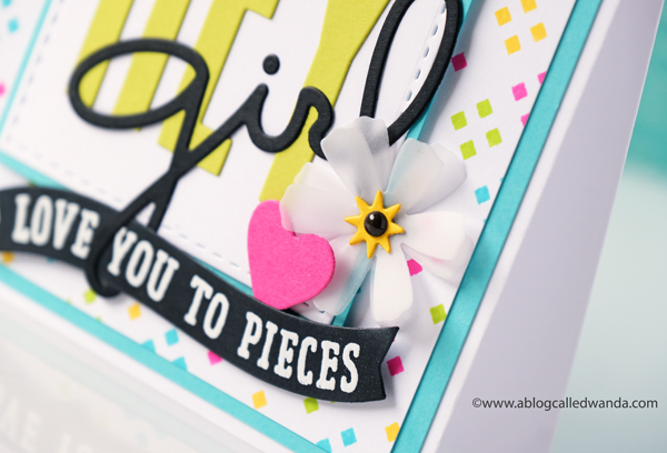 Concord & 9th Guest Designer. January new product release. Lovely Lattice Turnabout and Hey Girl dies. Handmade card. Friendship card with stamps and dies. Wanda Guess