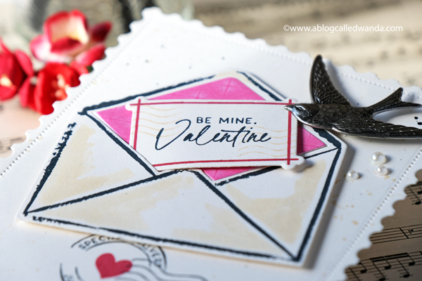 The Greetery Love Letters Collection. New release January 2020. Valentines cards mixed media stamping and die cutting. Wanda Guess