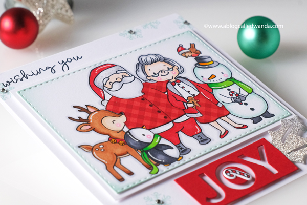 Hello Bluebird stamps and dies. Christmas card. Santa. Hello Bluebird stamps and dies. Christmas card. Santa.