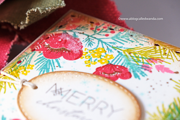 The Greetery Pine Blossoms. Christmas card ideas. Traditional stamping. Wanda Guess