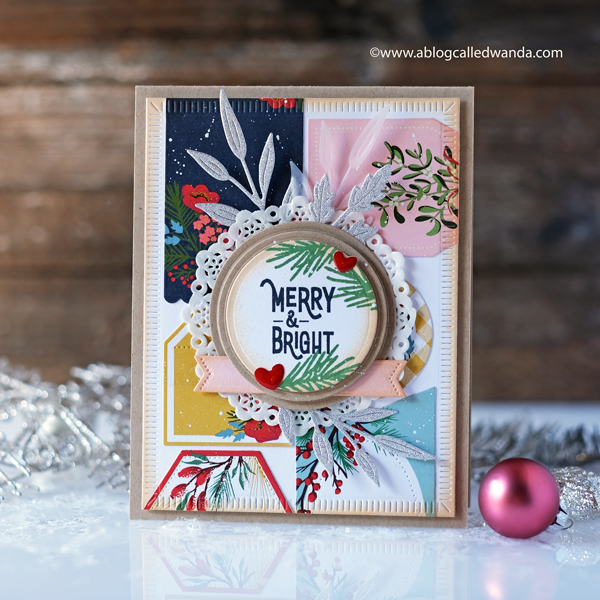 The Greetery Speed Tagging Paper. Inside out berry branch. Christmas card
