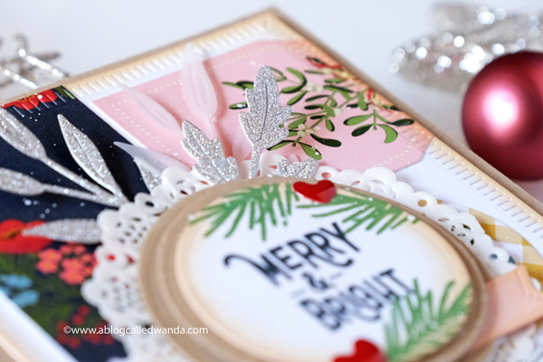 vintage look christmas card ideas. handmade stamps and dies. wanda guess. the greetery