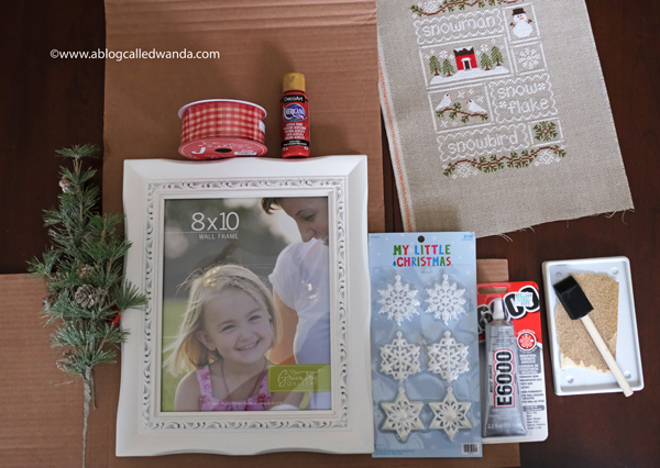 How to frame and finish your cross stitch projects. diy painted frame and bow