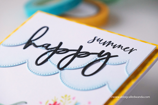 The Greetery New Release! Fresh Air Collection. Top Down Day stamps, Silver Lining Dies, Painterly Stripes background. Wanda Guess