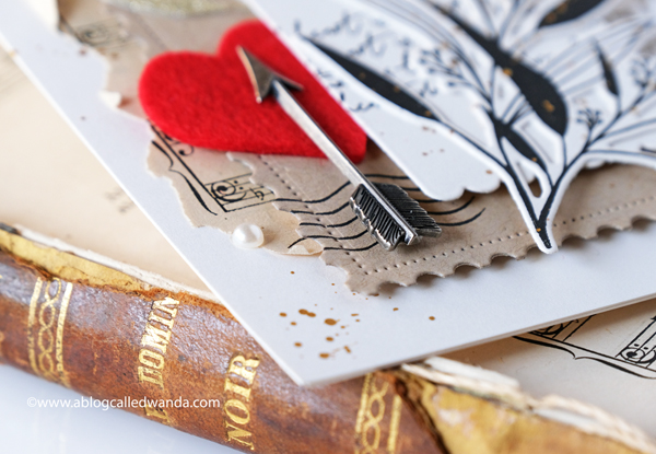 Valentine card ideas. Handmade mixed media