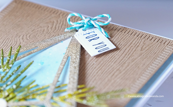 The Greetery Stamps and Dies. Project by Wanda Guess. Winter Thank You Card.