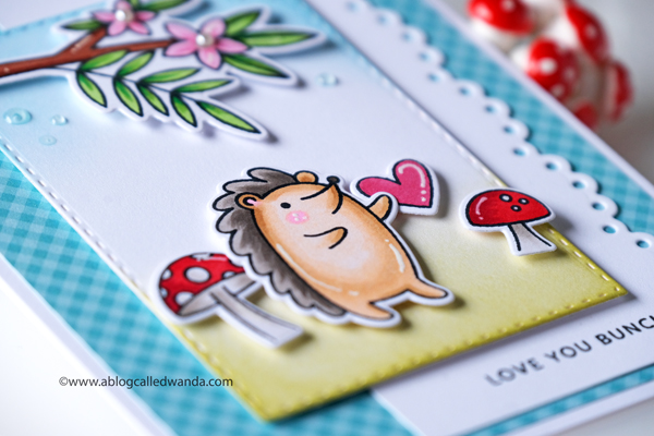 Pretty Pink Posh new release. Hedgehog Friends. Copic Marker coloring. Card ideas with clean and simple design. Wanda Guess