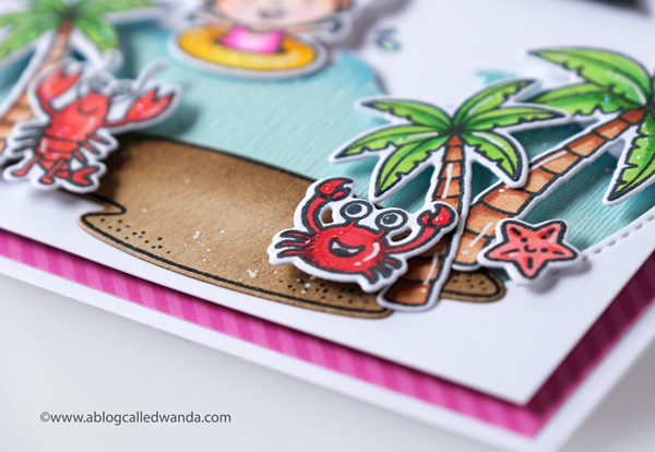 sunny studio stamps, new release, summer, tropical, hawaii, stamps, dies, coastal cuties stamp set, hawaiian hibiscus stamp set, plumeria stamp set, best fishes stamp set, flamingos stamp set, copics, summer card ideas, handmade cards, embossing, fun stamps, card ideas and layouts, copic markers tips, wanda guess