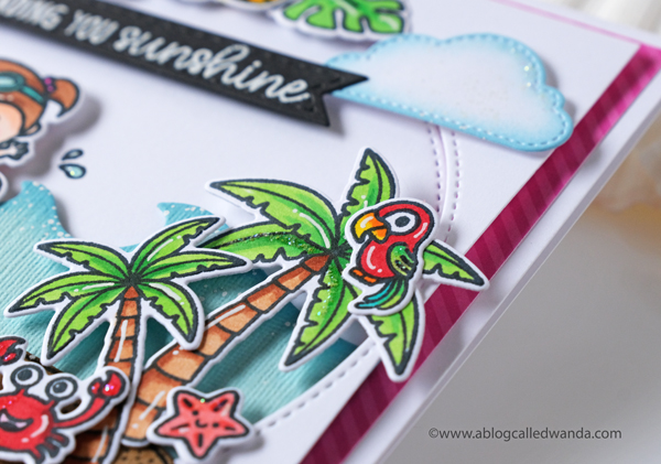 Tropical card ideas! Stamping and die cutting