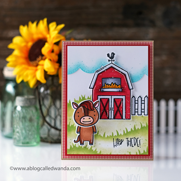 Taylored Expressions Card Kit, Farm Fresh Card Kit, Copics, Stencils, action wobbles, farm theme, gingham stamp, stamping, happy cards, card layouts, wanda guess for Taylored Expressions.