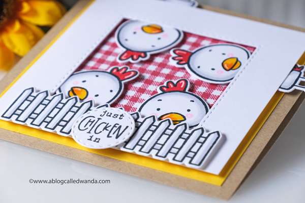 Taylored Expressions Card Kit, Farm Fresh Card Kit, Copics, Stencils, action wobbles, farm theme, gingham stamp, stamping, happy cards, card layouts, wanda guess for Taylored Expressions.